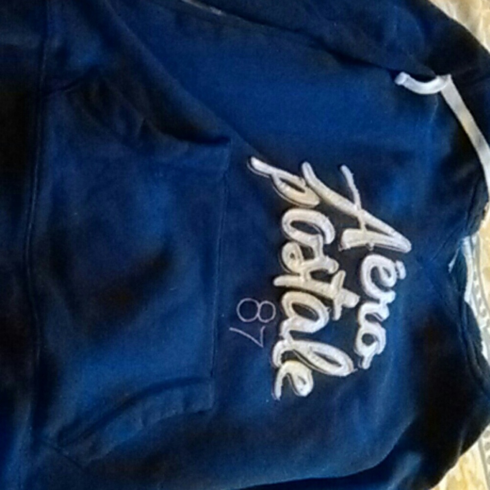 Navy blue aeropostale hoodie size large